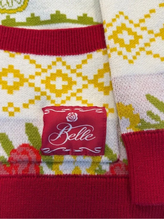 Disney Beauty and Beast Chip Cozy Cardigan Rose Knit Cottagecore - Picture 4 of 7